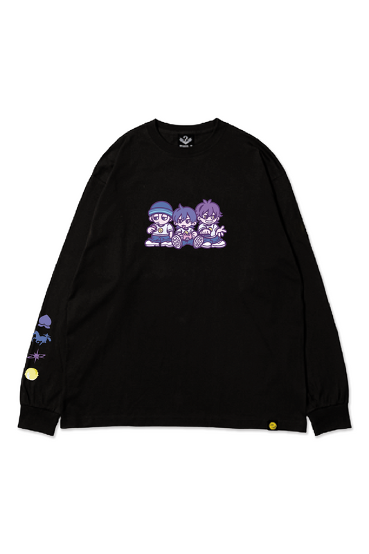 RIDDLE ROSTER L/S TEE(BLK)