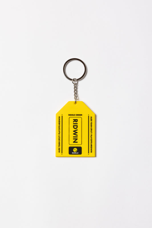 RIDDLE PLAYOFFS RUBBER KEY CHAIN
