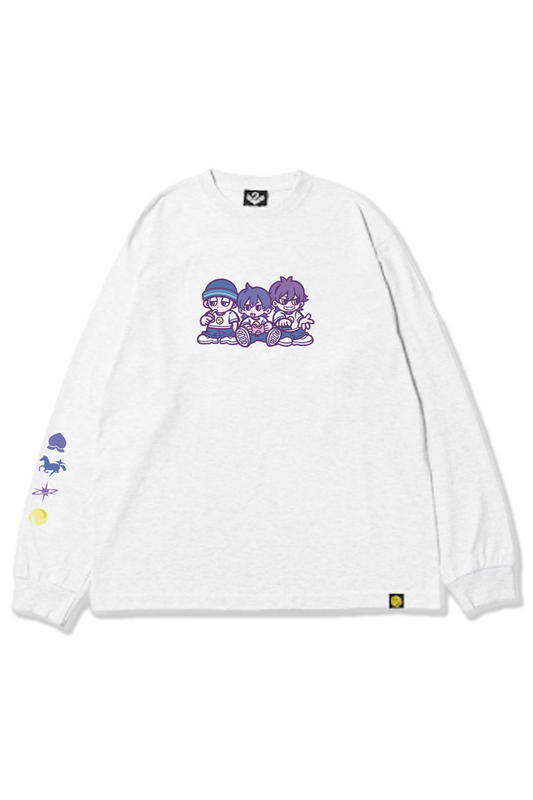 RIDDLE ROSTER L/S TEE(WHT)